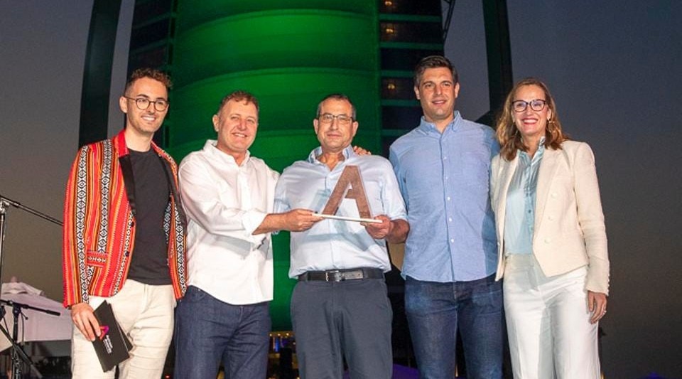 Aviram Awards - Tech for Humanity winners in front of Dubai's Burj Al Arab -FORBES/COLIN BALDWIN
